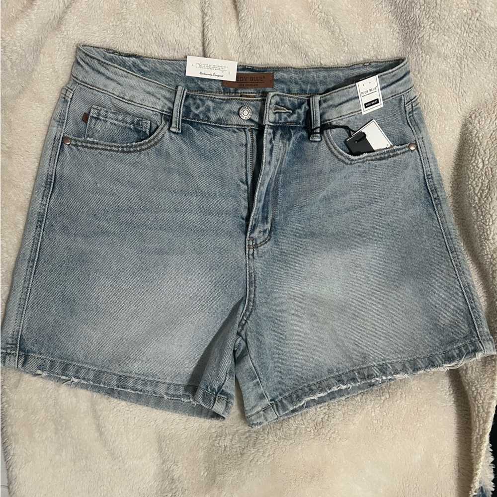 Judy Blue Light Wash High Waisted Jean Shorts